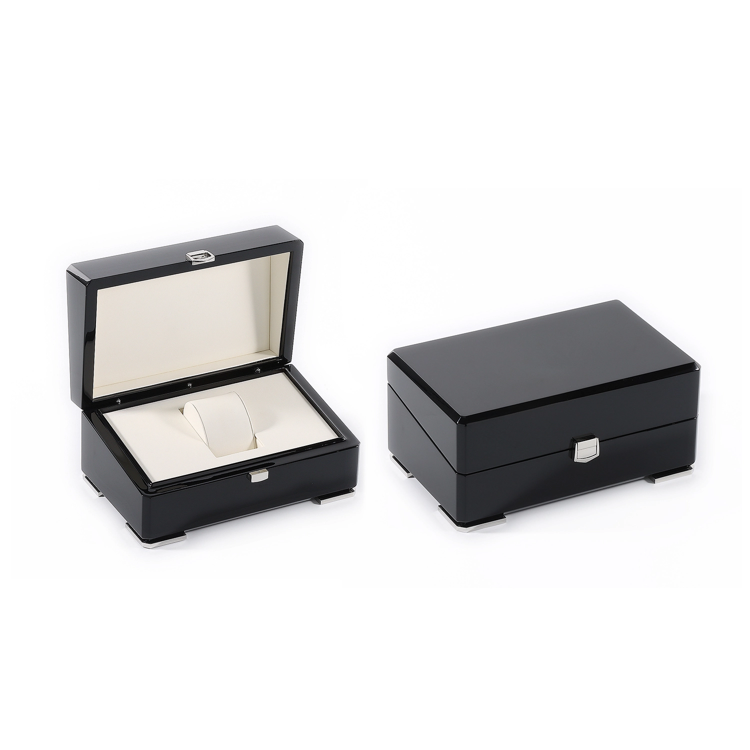 Luxury Black Wooden Watch Box Packaging - Walnut Wood for Watches 1