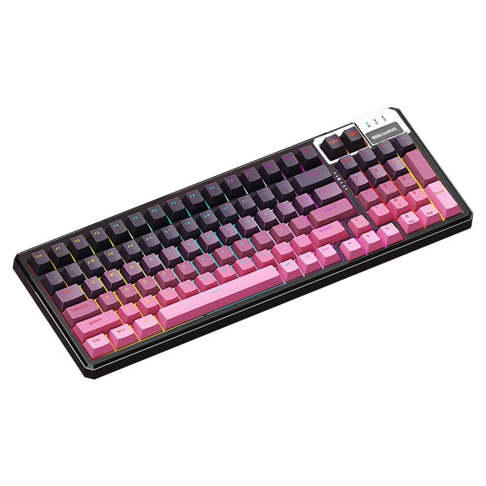 Esgaming 98 touches Structure supérieure standard Typewriter Clavier mécanique Ergonomie 96% Layout Desktop RGB Computer Clavier 1