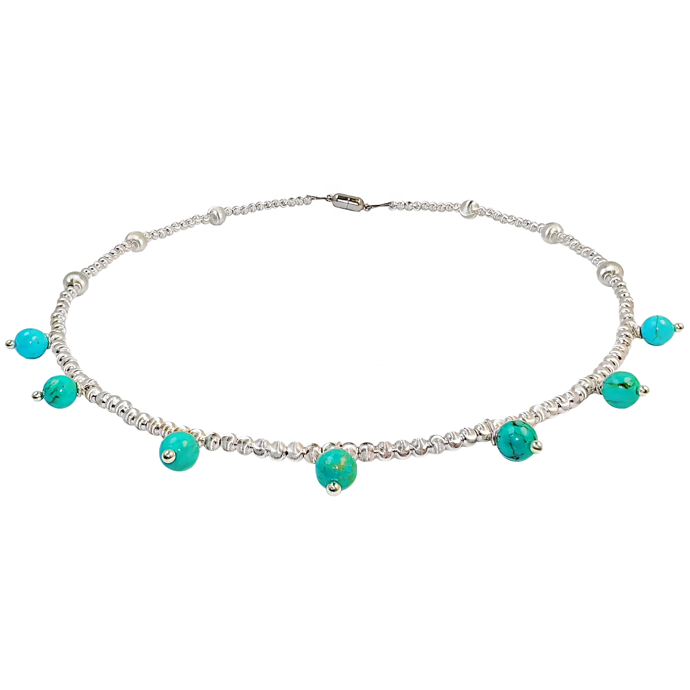 This New Chinese Style Necklace Combines S925 Silver With Natural Turquoise The Combination Of Tradition And Modernity 1