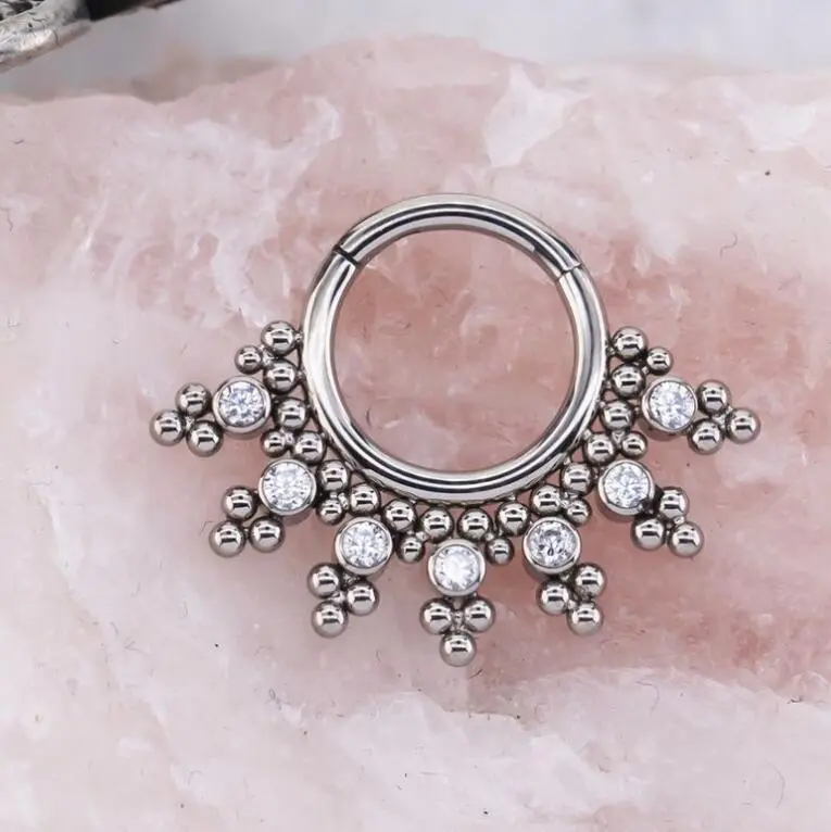 New Arrival Hot Selling Astm F136 Titanium Nose Helix Hoop Piercing Ring 1