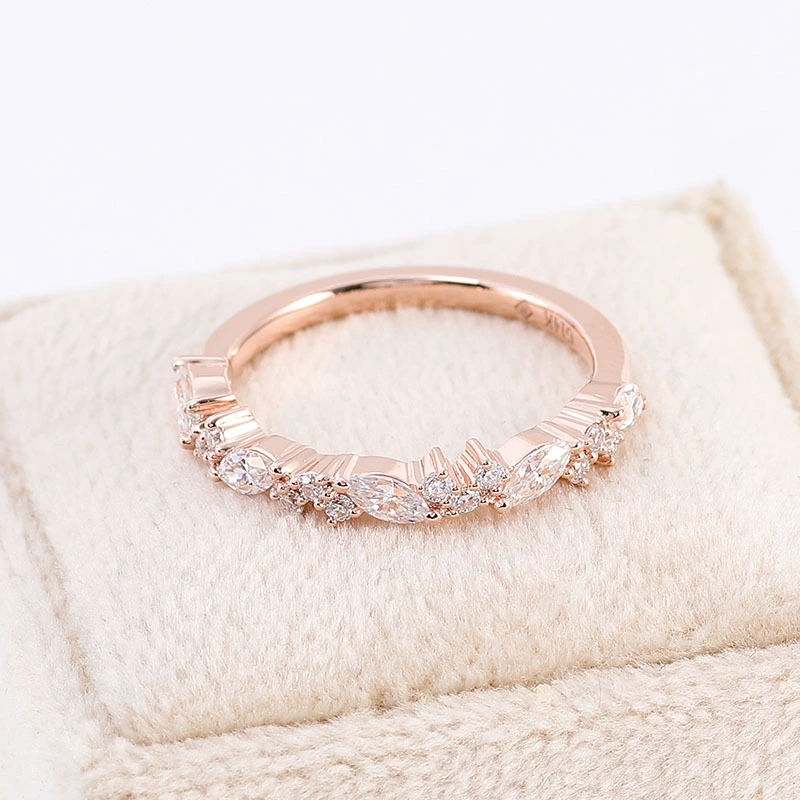 Sale Band de mariage personnalisée VVS Moisanite Ring Eternity Band 14k Gold Jewelry Design 1