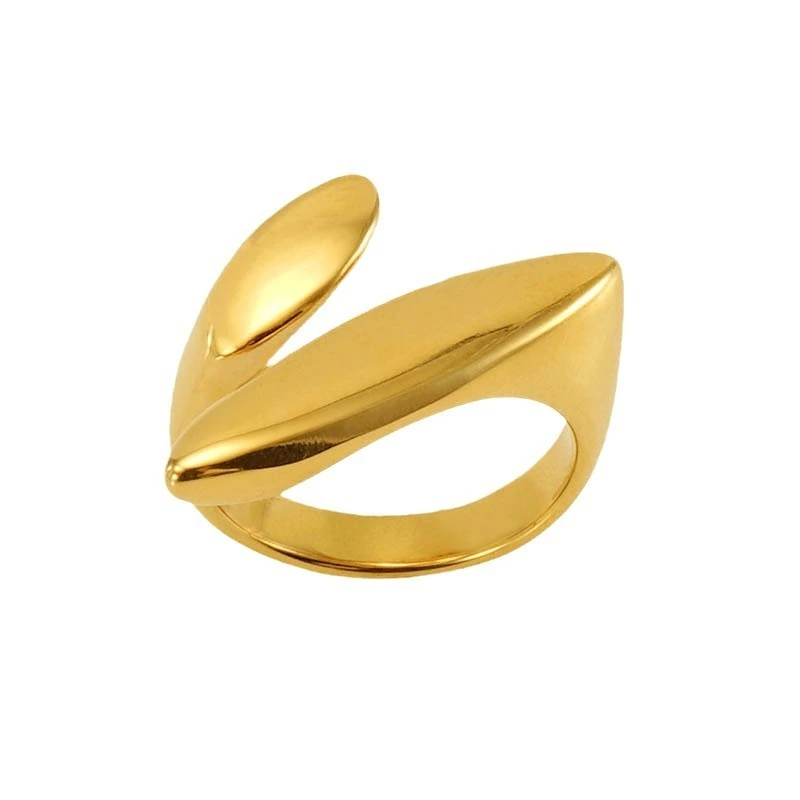 New Waterproof Stainless Steel 18k Plated Mirror Opening Stainless Steel Ring Jewelry Wholesale For Women 1