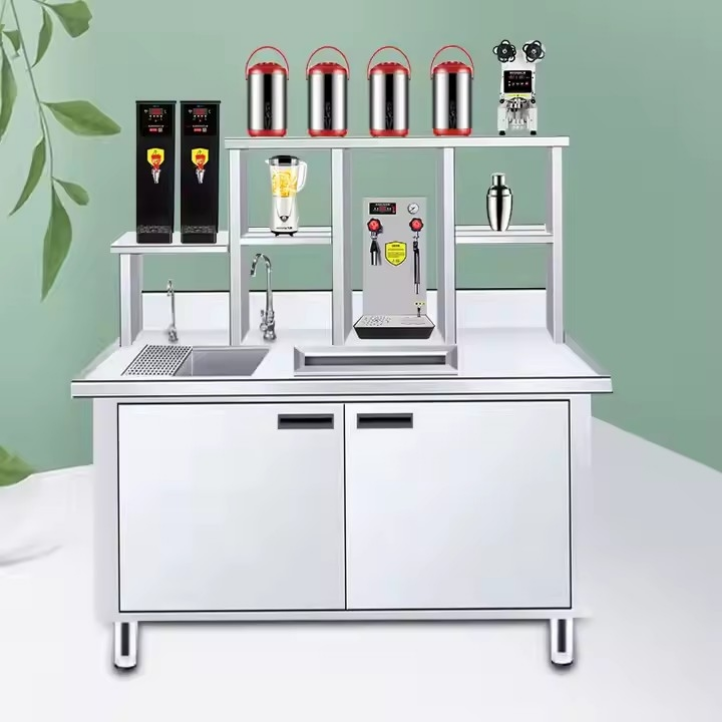 Commercial Automatic Bubble Tea Counter Milk Tea Equipment Custom Drink Station 4