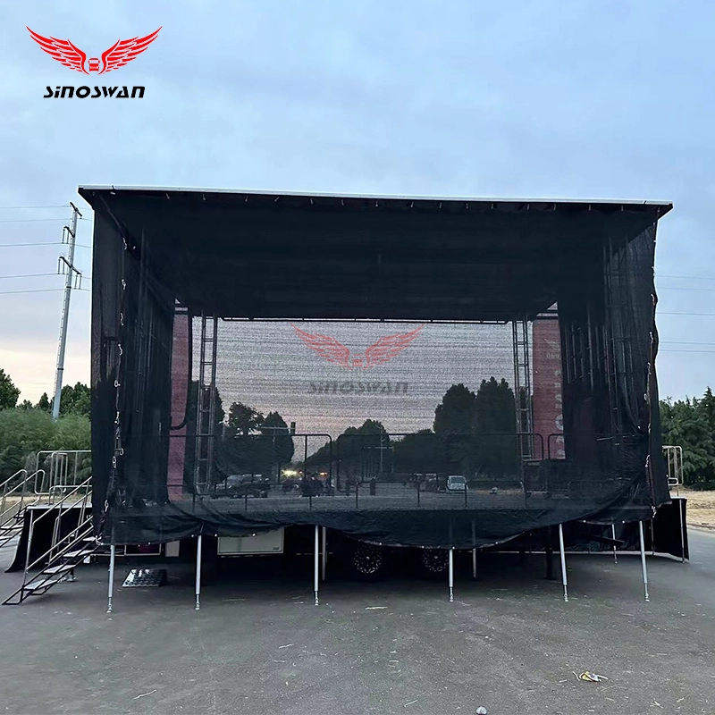 Sinoswan St80 Mobile Concert Stage Semi-trailer for Live Music Show Performance 1