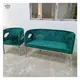 Bestwedding Furniture Gold Wedding Stage Leather Sofa for Bride and Groom Stainless Steel 5