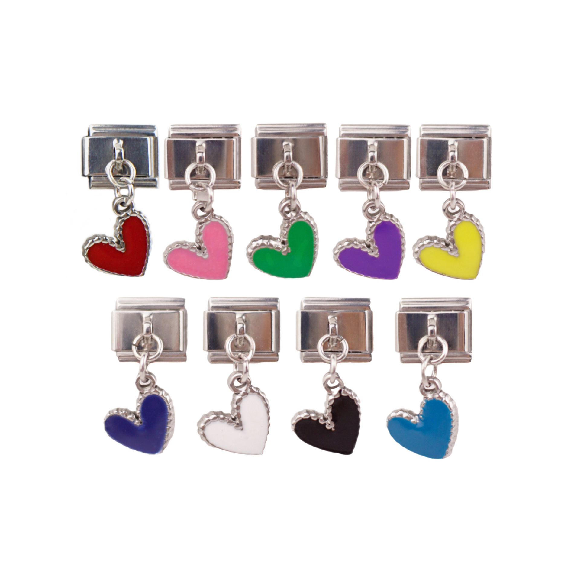 2024 Diy Personalized Shiny Love Pendant 304 Stainless Steel Italian Charm Bracelet 9mm * 10mm Module 1