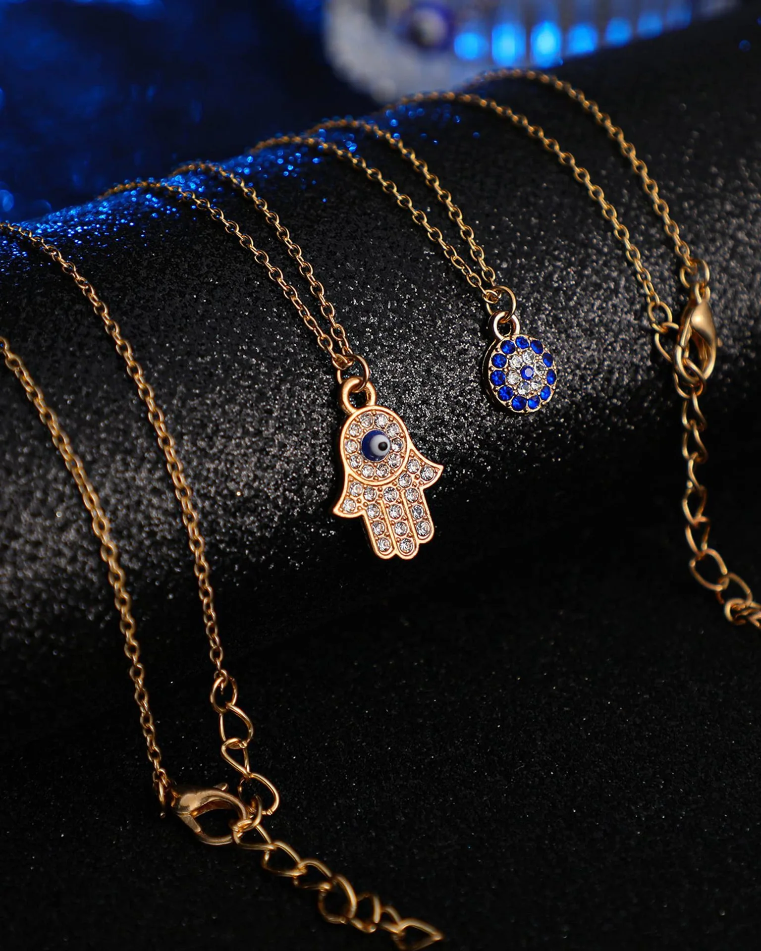 Hot Selling Eye Pendant Angel's Eye Multi Layered High Grade Diamond Devil's Eye Necklace For Women 1