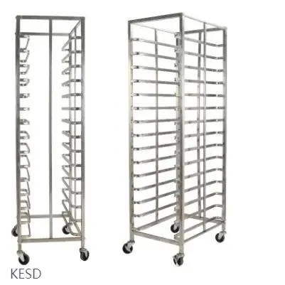Stainless Steel Aluminum Bread Tray Cart for Bakery Delivery Hotel Suitable Bread Trolley 3