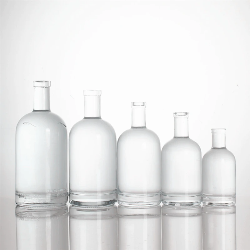 Tapón de corcho para botella, tapón de rosca negro, botellas de vidrio con corcho, licor transparente, Alcohol, ginebra y Vodka, vacío 1