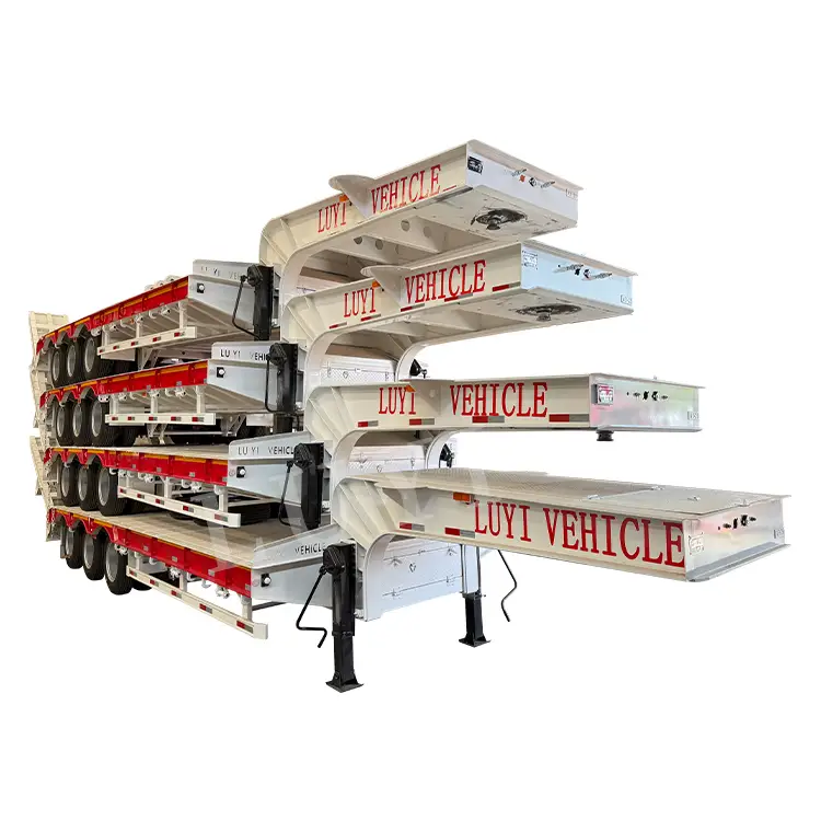 Luyi 3-Axle 40t Gooseneck Heavy Duide Semi-Trailer 1