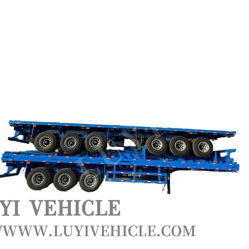 Roule de remorque de 40 pieds 60 pieds semi-remorque à plat | Luyi 1