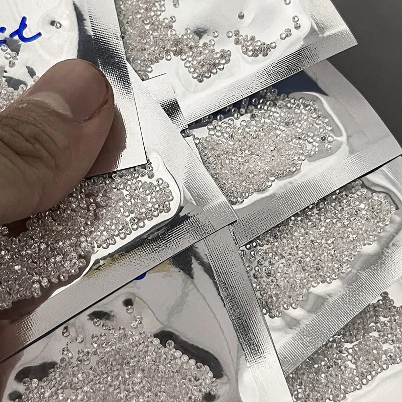 Melee Round Brilliant Cut Small Size Def Color Vvs Loose Diamond Wholesale Moissanite Diamonds 1
