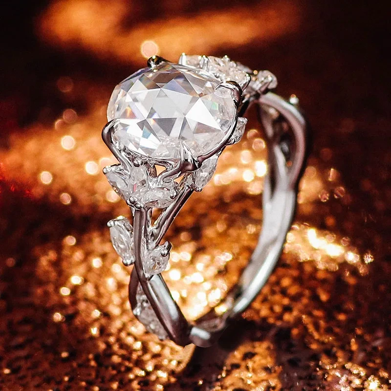 Bague de fiançailles de mariage de couleur personnalisée en vente 1