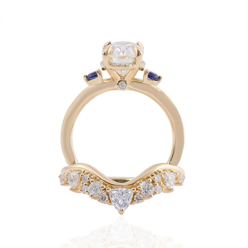 Ring Moisanite 10 14 18 K GOL BLANC 1CT 6 5 mm DHL Femmes Bijoux Men Sac Gift Custom Party Western FedEx Stone 1