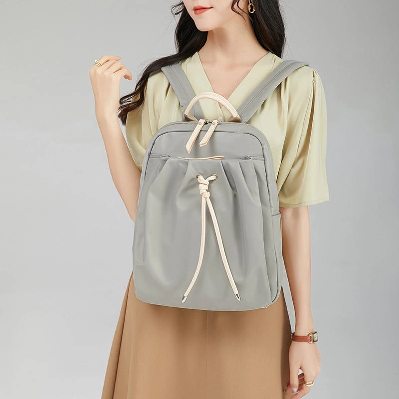 Women's Multi-style Korean Backpack Soft Waterproof Travel Bag Handle Strap Polyester Lining. 1
