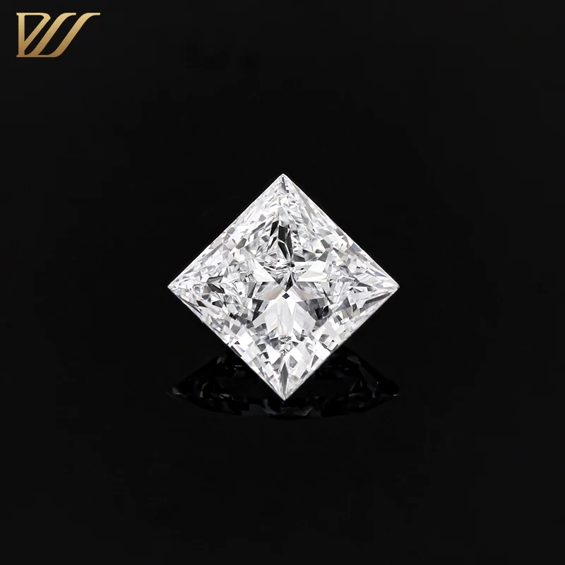 Lab Grown Diamond 6mm Princess Cut Diamond 1.5ct D E F Color Vvs Clarity Hpht/cvd Loose Diamond 1