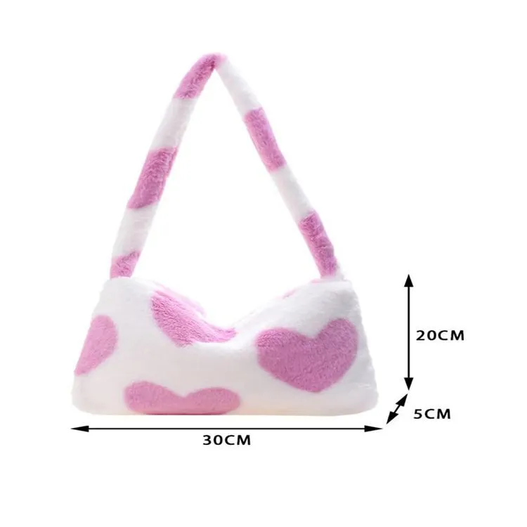 Custom Plush Underarm Bag Furry Tote For Ladies Winter ｜GX-CASE 1