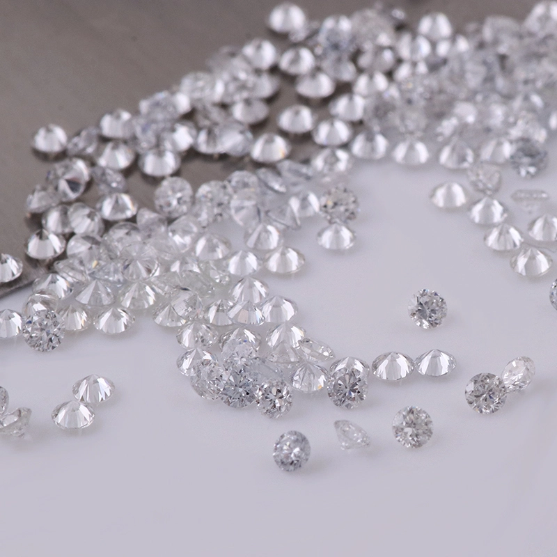 Diamantes CVD creados en laboratorio Melee, talla brillante redonda, color GH, claridad VS-SI, venta al por mayor. 1