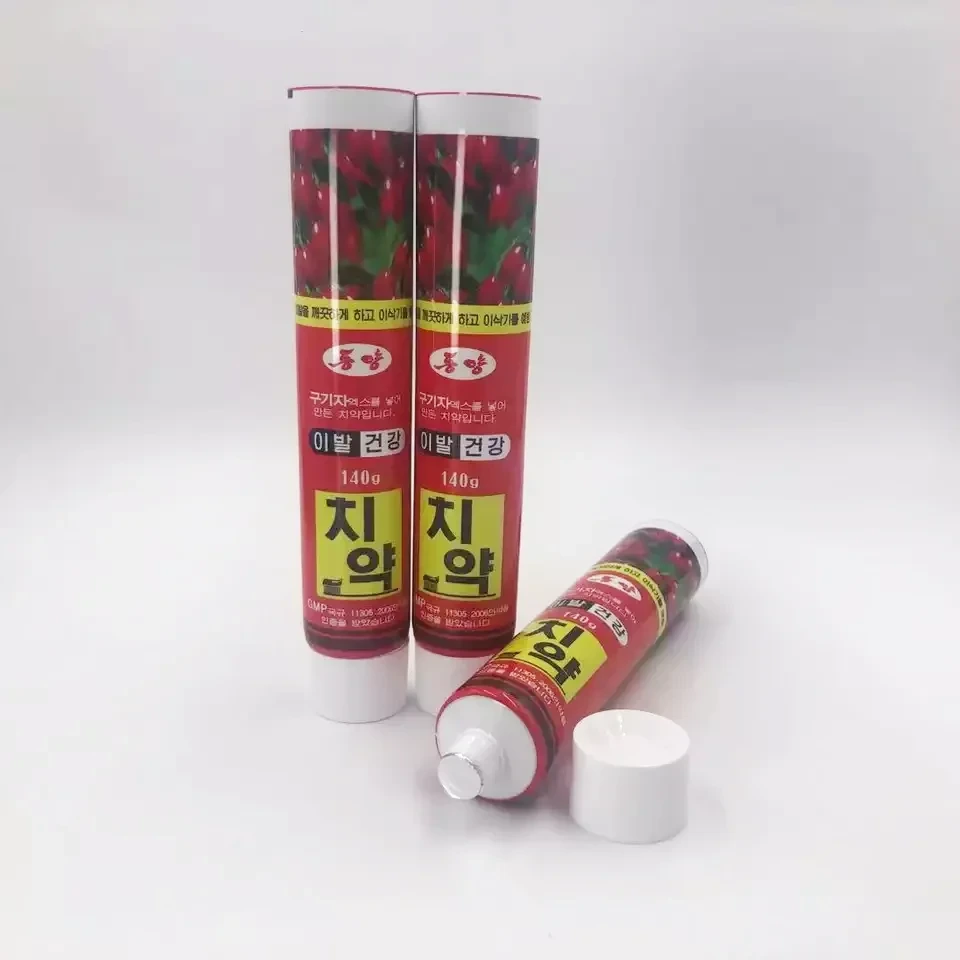Custom Color 100ml Pump Bottle Toothpaste Packaging Tube Empty Plastic Airless Tube Bottle For Toothpaste 1