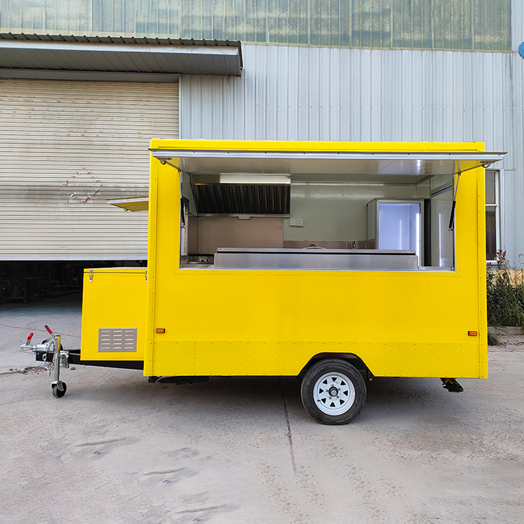2025 American Popular Street Outdoor Fast Food Carts Crepe Food Truck Trailer avec Snack Mobile Kitchen Fully Equipment 3
