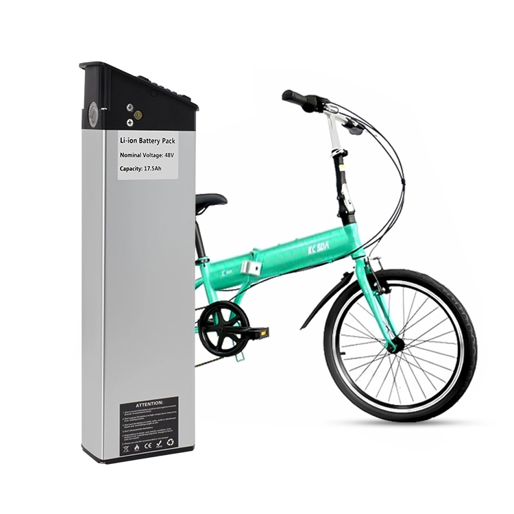 Pacote de baterias para bicicletas elétricas dobráveis ​​de 48V e 52V, com capacidades de 13Ah, 15Ah, 16Ah e 17Ah, para uso com pneus largos e removíveis. Baterias de lítio de 10Ah, 13Ah e 14,5Ah. 1