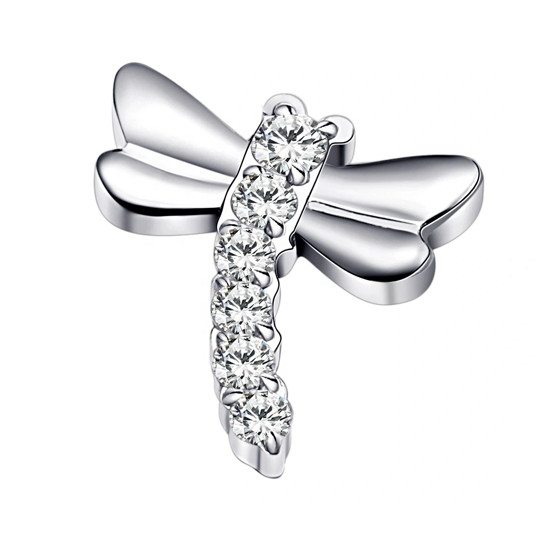 Labret fileté en titane en forme de libellule, bijoux en métal éternel ASTM F136 1