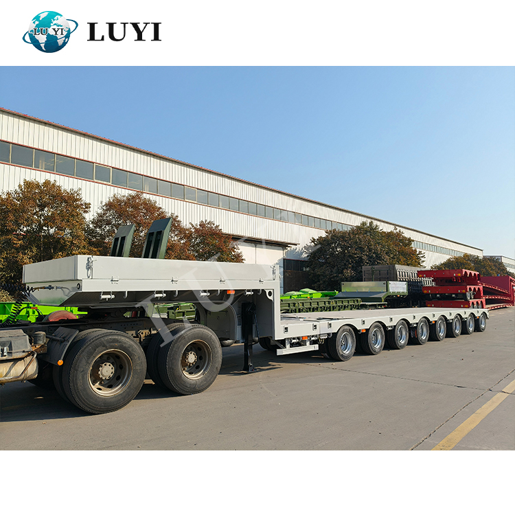 HOT SELL SELL Lowbed Trailer Gooseneck Style 8 Axle 100 Ton | لوي 6