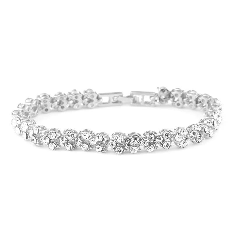 Manufacturer Wholesale Fashion Fashion Light Luxury Exquisite Diamond Bracelet Women's Exquisite Gold-plated Bracelets 1