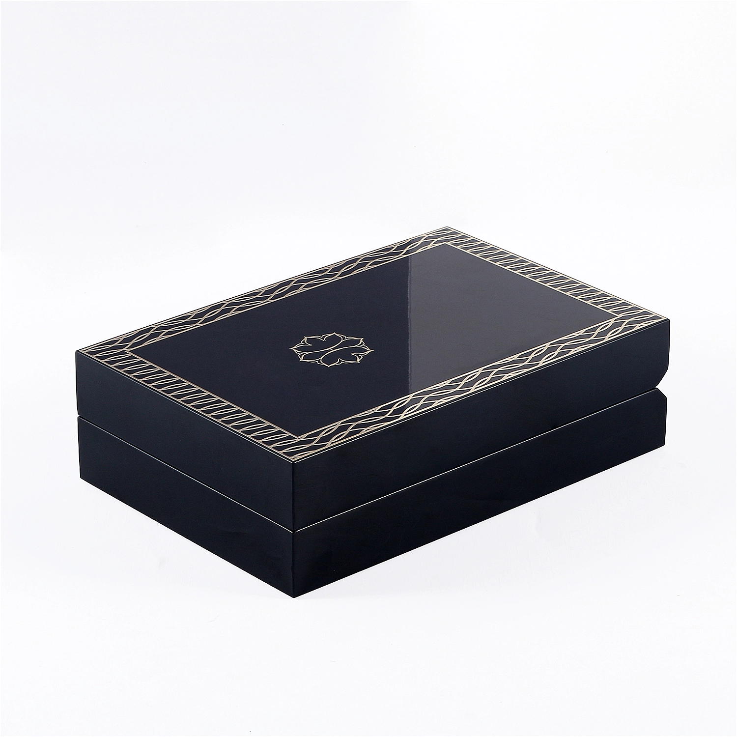 Black Piano Lacquer Luxury Wooden Perfume Bottle Gift Box 1