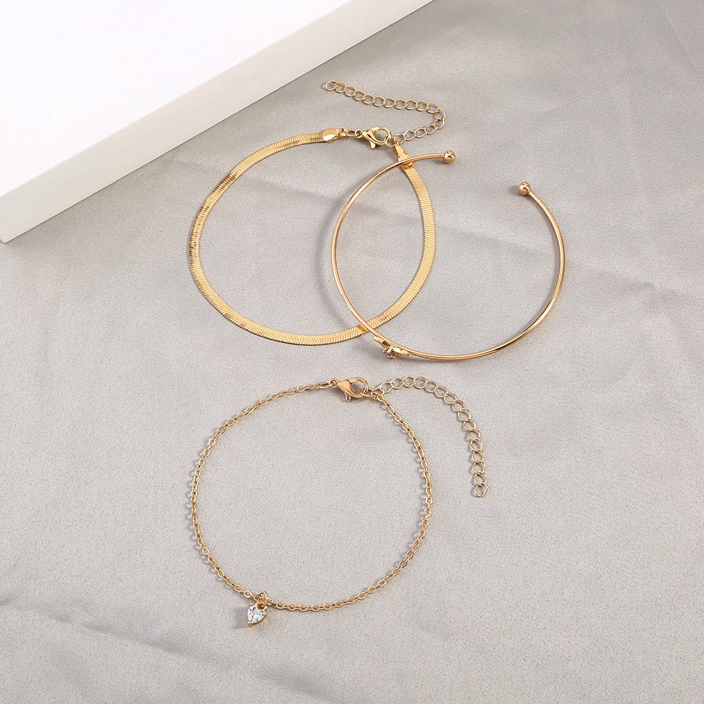 New Product Recommendation Set Accessories Multi Element Exaggerated Star Moon Diamond Set Three Piece Bracelet 1