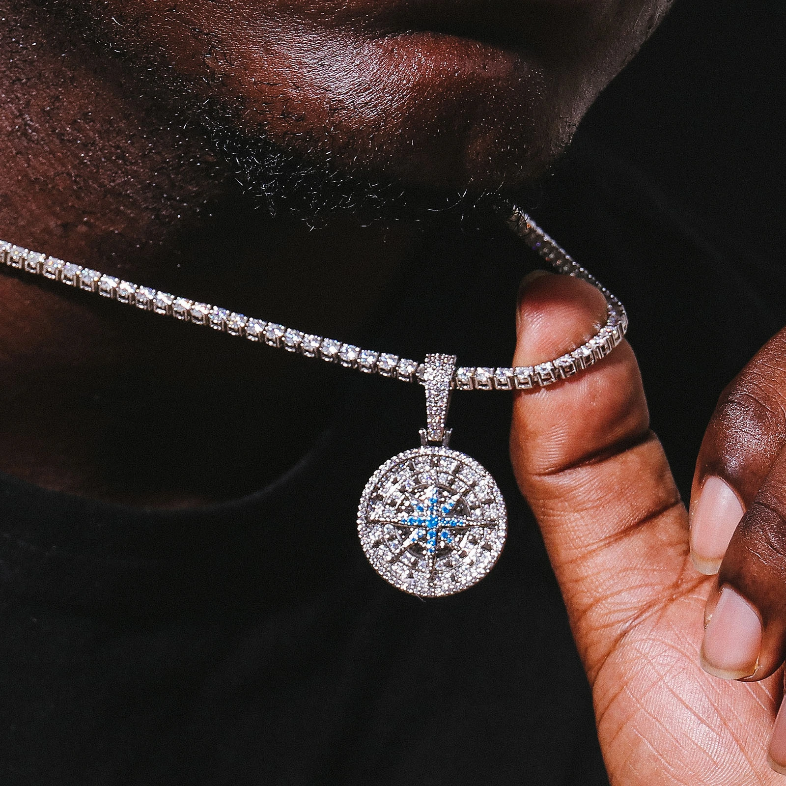 Kundenspezifischer personalisierter Schmuck Messing 925 Sterling Silber 10k 14k 18k Gold Hip Hop Halskette VVS Moissanit Diamant ECED Out Name Pen 1