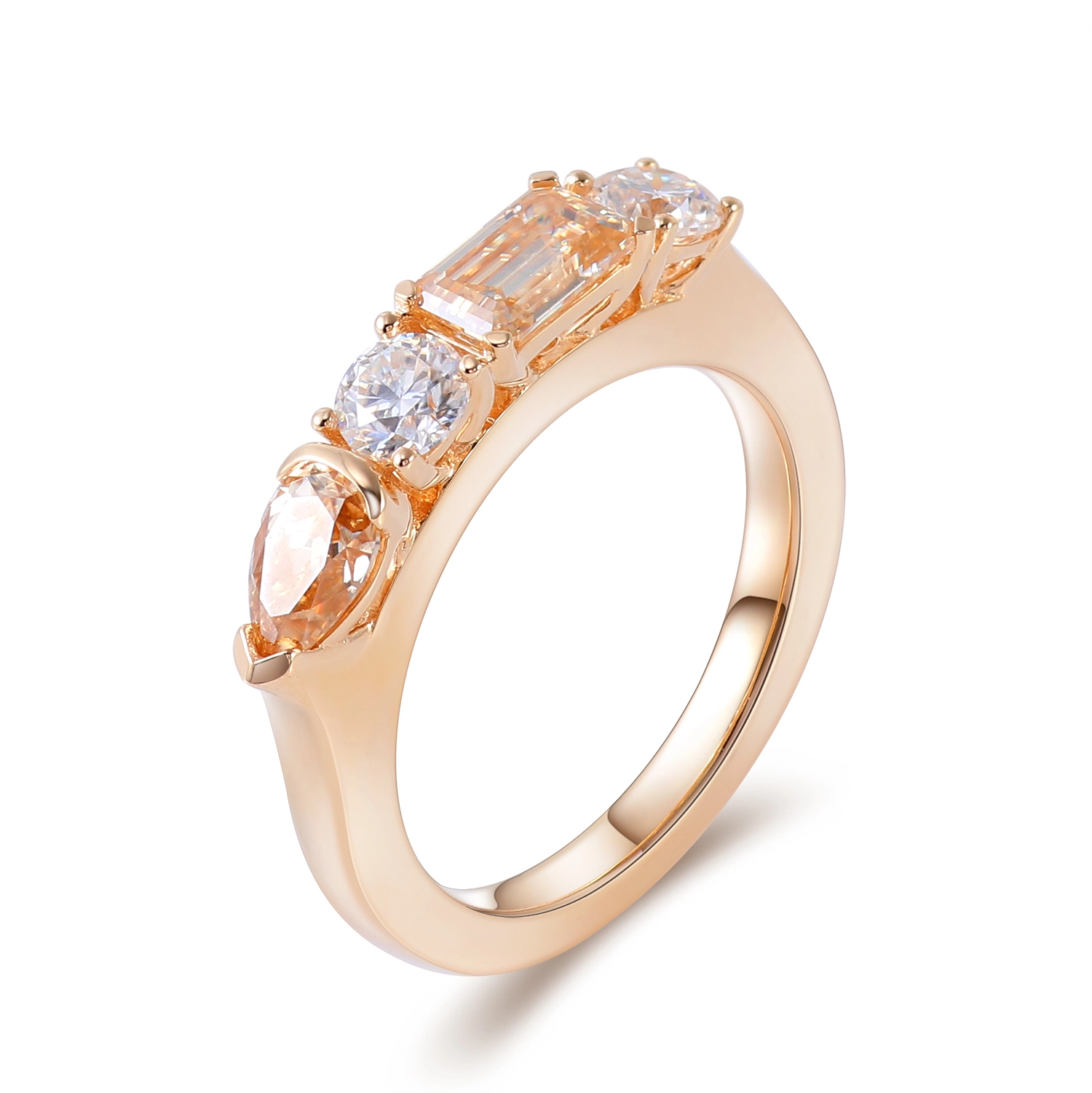 Nouveau mariage Gold Real 14k Gold Diamond Moisanite Marine Bague de mariage pour hommes et femmes Bague de fiançailles aux bijoux 1