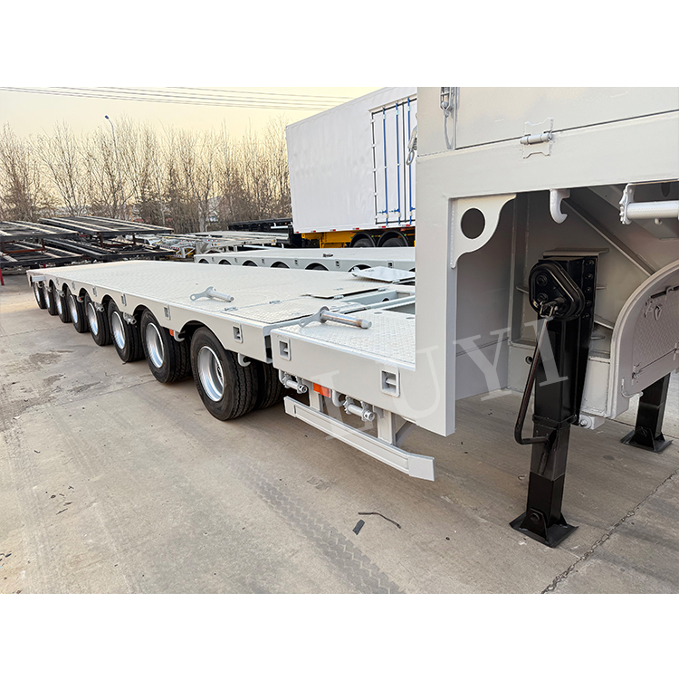 HOT SELL SELL Lowbed Trailer Gooseneck Style 8 Axle 100 Ton | لوي 4
