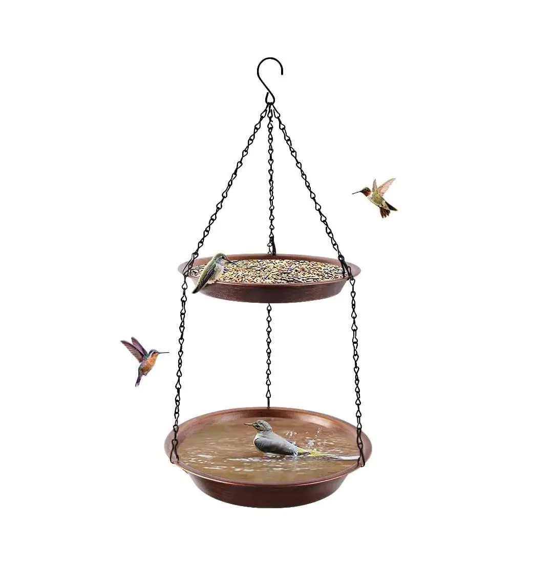 Mangeoire à oiseaux en métal en gros pour jardin extérieur avec métal pour mangeoire à oiseaux-Xinchen 1