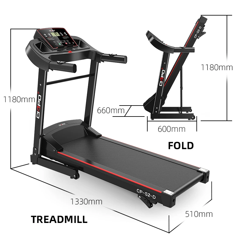CIAPO CP-S2-D Ucuz Ticarət Qatlanan Motorlu Elektrik Fitiki Treadmills Satış üçün işləyən maşın 1