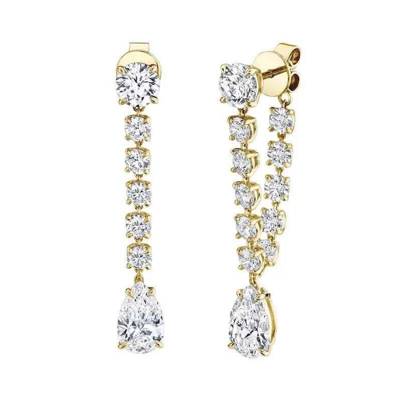 Boucles d'oreilles en diamant en or 18 carats Femmes 3.2ctw Pier 1