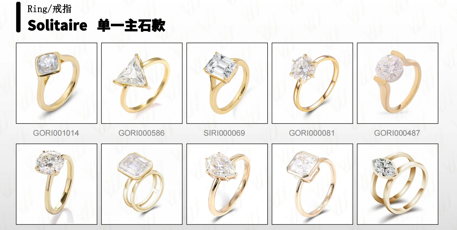 Bague de mariage en moissanite 10k 14k véritable or taille émeraude taille laboratoire <000000> Bague Toi et moi en moissanite champagne taille poire 13