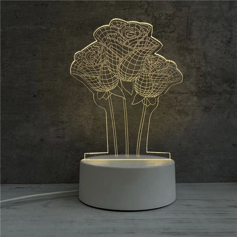 Creative Acrylic Lamp  Gl-CY25 3 Color Changing Drawing Board USB Touch Night Light Guangli 1