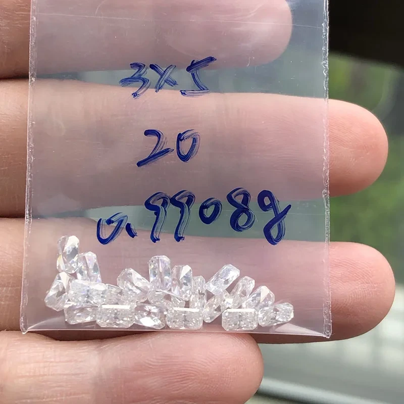 Factory Price D Color 3x5mm Radiant Cut Loose Moissanite Diamond On Eternity Band/tennis Bracelet Jewelry 1
