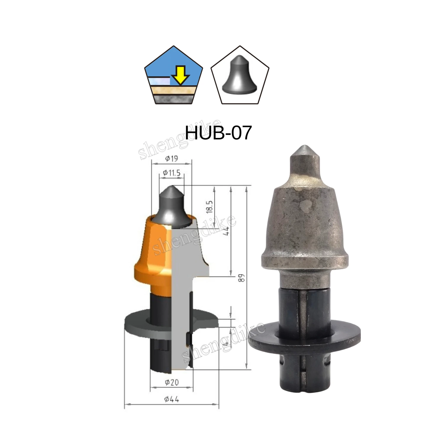 Replaceable Water Stabilizer Teeth for Wirtgen Road Milling Machine - HUB-07 1