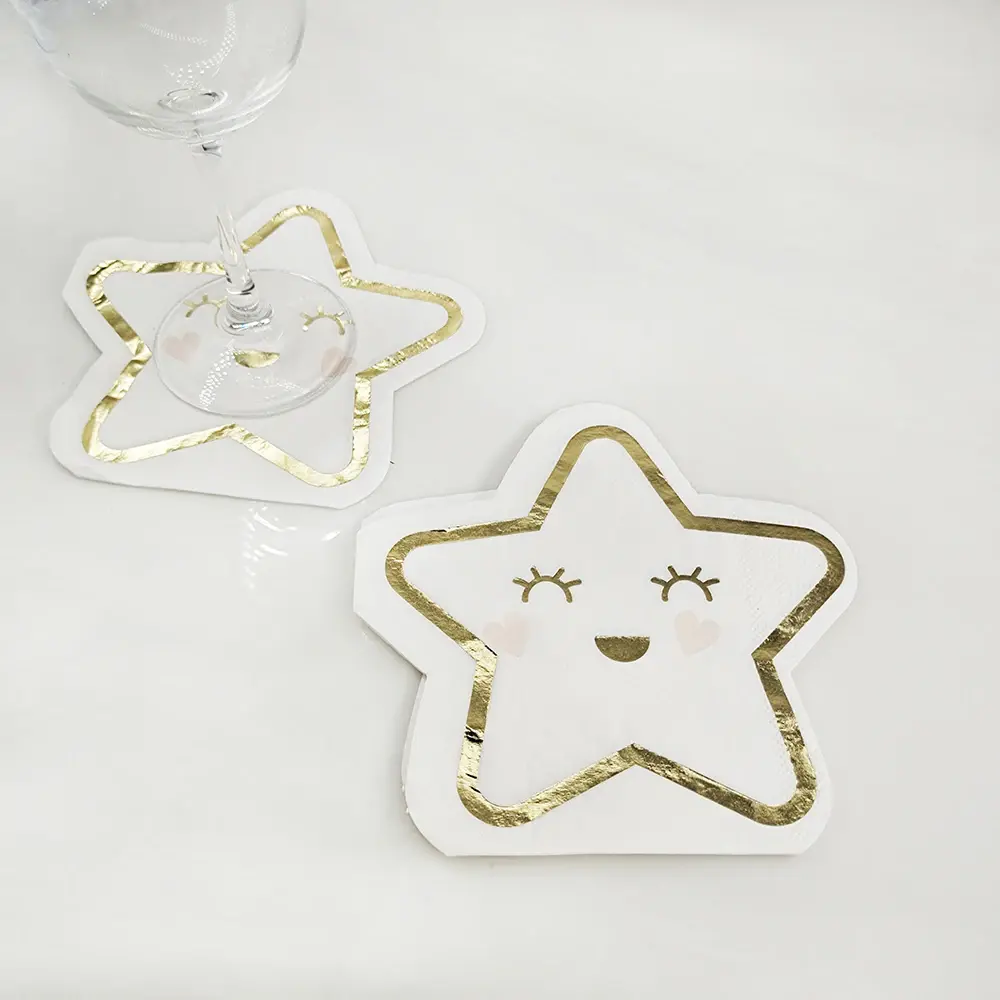 Custom Made Paper Napkins Shinning Stars Design Wholesale - Xiangsheng 5