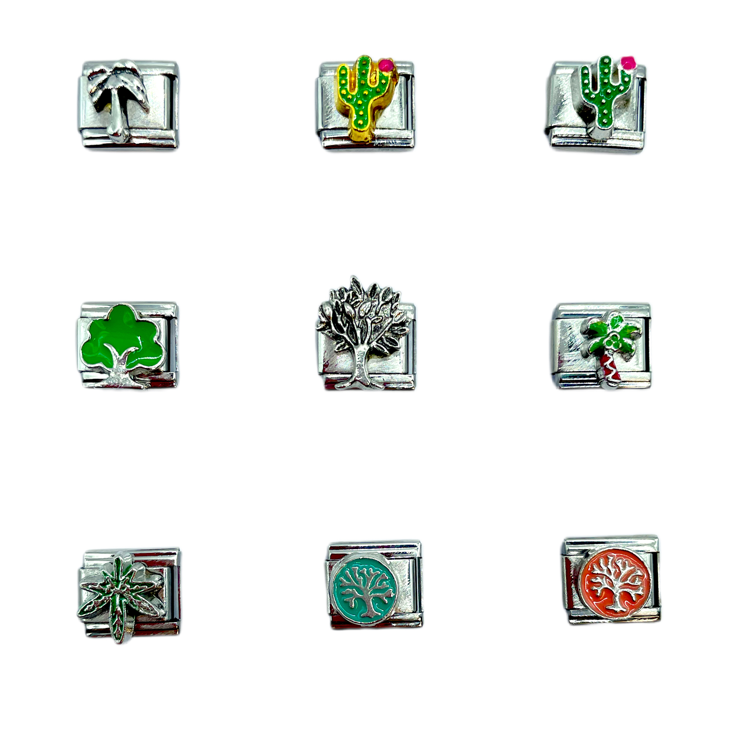 2024 Diy Personalized Shining Tree 304 Stainless Steel Italian Charm Bracelet 9mm * 10mm Module 1