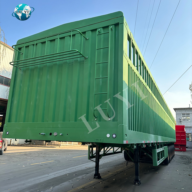 6 ejes 80ton 40ft semirrailer de tipo de cerca 4