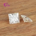 Großhandel 2021 Weiße EF / GH / IJ Prinzessin geschnitten quadratischer Moissanitstein für Moissanitschmuck 1