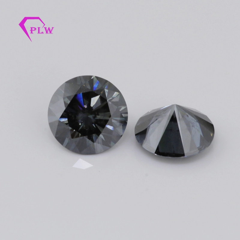Round Diamond Cut Charcoal Grey 1carat Black Moissanite Price Per Carat 1