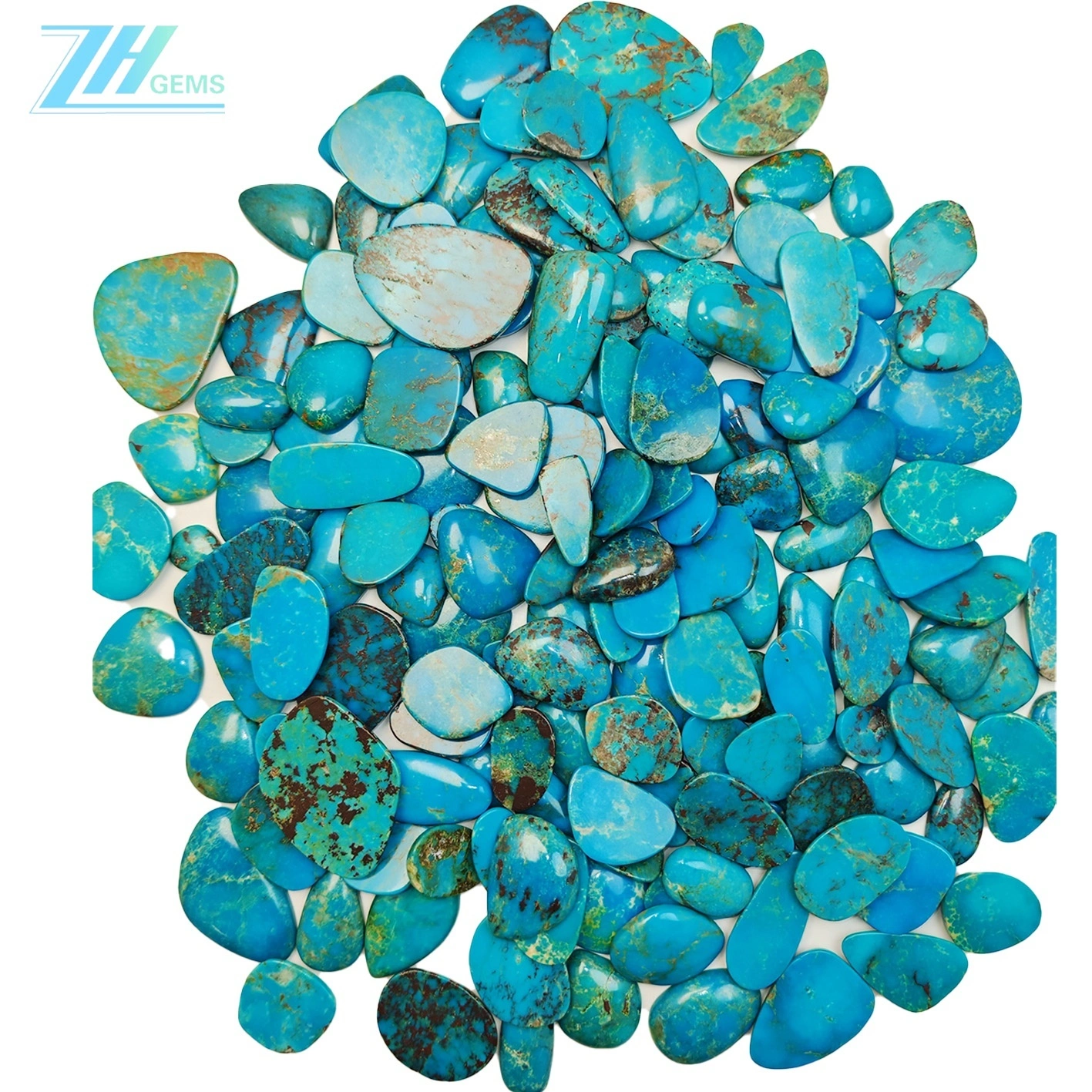Natural Turquoise Color Blue Green Free-shape Sizecab Valentine's Day Gift For Her Handmade Jewelry Diy Handmade Gemstone 1