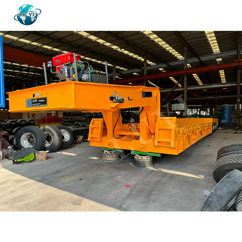 4/5/6 -AXLE 120T مقطورة حاويات منخفضة - قابلة للتخصيص 1