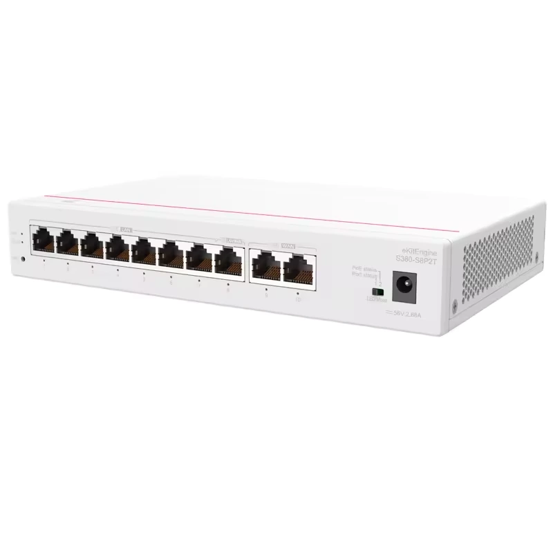 S380-S8P2T 98012125 Ethernet Switch, 2*GE WAN, 8*GE LAN (POE+, 124W) СЕТЕРОСКИЙ Переключатель 1