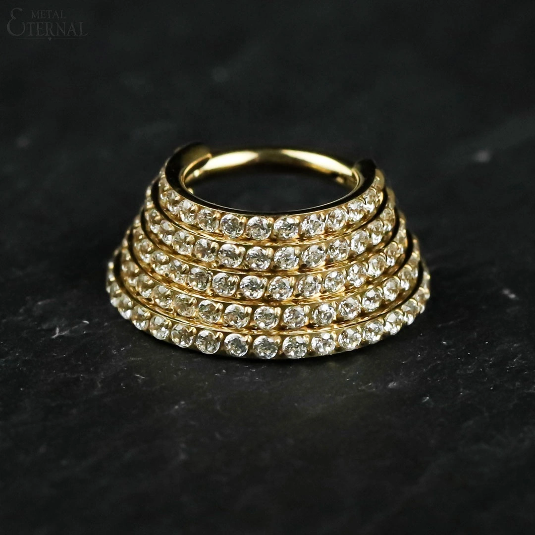 Eternal Metal Astm F136 Titanium Septum Clicker Nose Ring Wholesale Piercing Jewelry 1