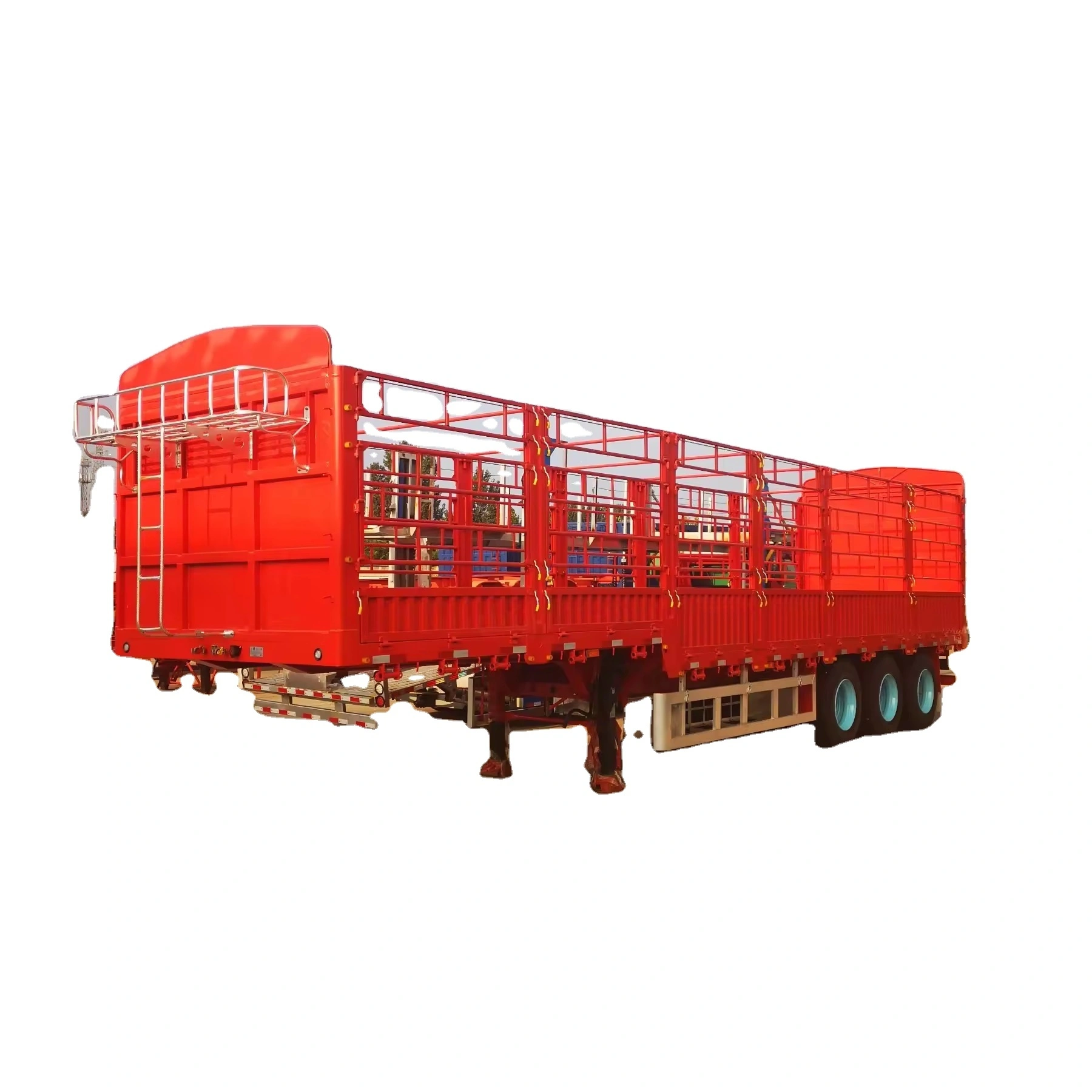 Sinotruk Véhicule chinois 2 essieux 3 essieux 4 essieux 13 m 60 tonnes 80 tonnes 100 tonnes Clôture de transport Camion de fret Semi-remorque 1